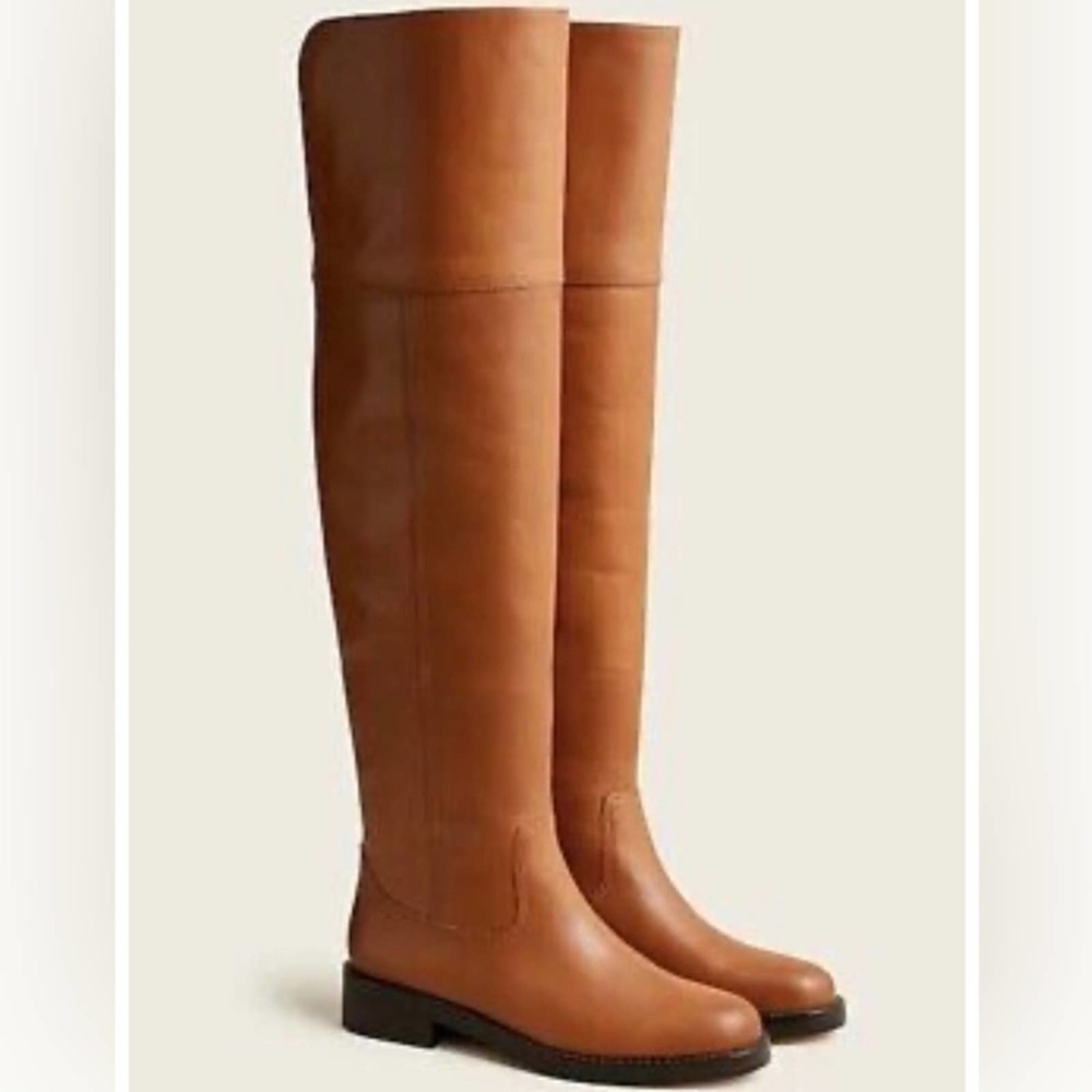 J. Crew Tan Over the Knee Boots